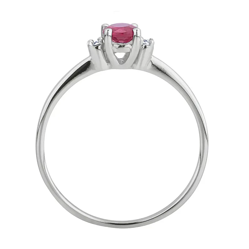 ANELLO CON RUBINO OVALE E DIAMANTI – BIBIGÌ - immagine 2