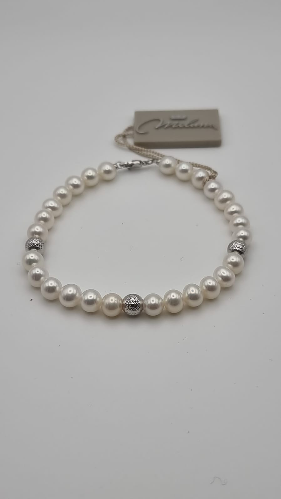 Gioielleria De Santis Bracciale Miluna Perle Diamantate