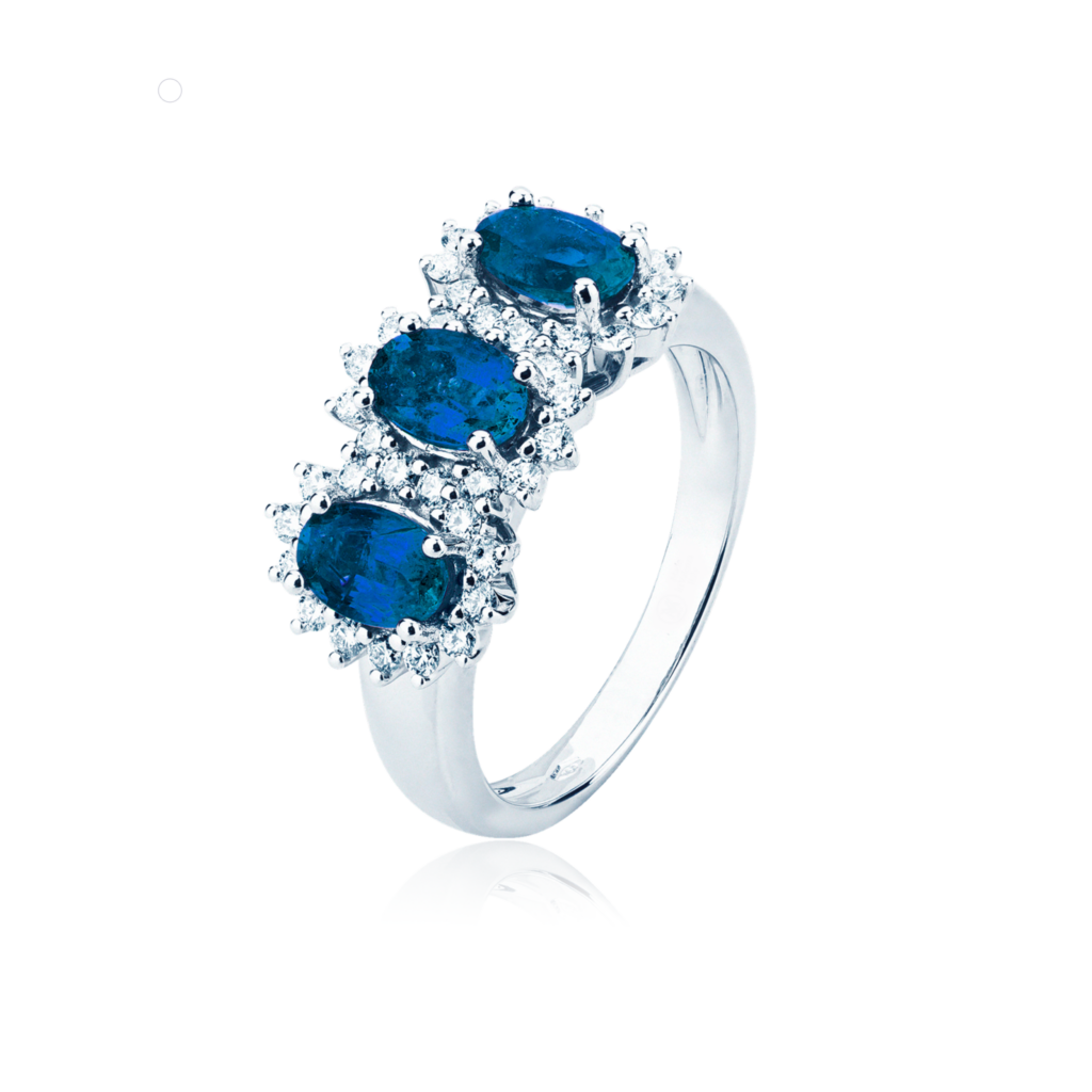 Gioielleria De Santis DAVITE & DELUCCHI Trilogy Diamanti Kt. 0,38 e Zaffiri Kt. 0,95