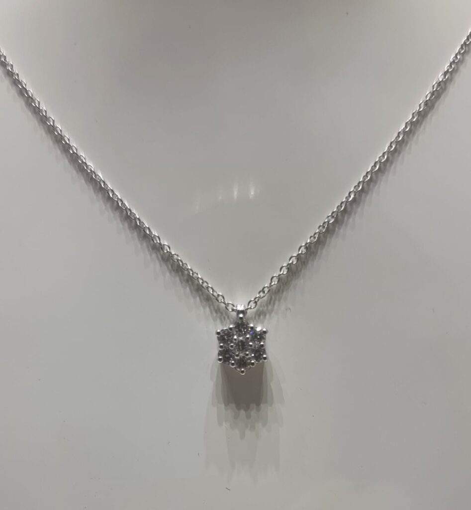 Gioielleria De Santis DAVITE & DELUCCHI Collana Punto Luce Fantasy con Diamanti Kt. 0,17