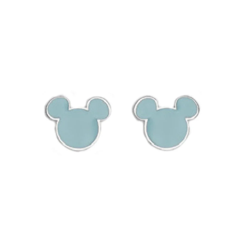 Gioielleria De Santis Disney Orecchini lobo donna bambina Disney Preziosi acciaio Topolino azzurro