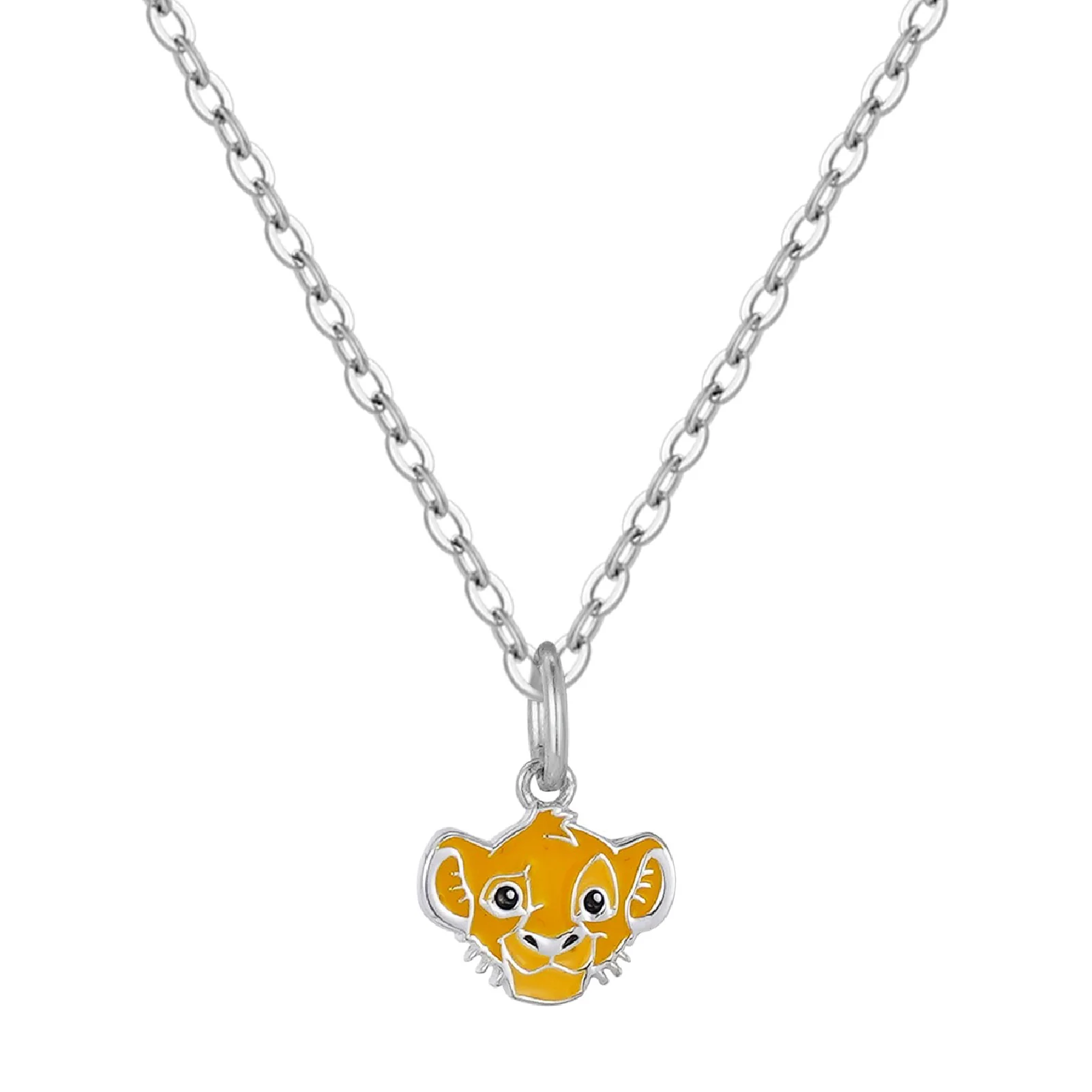Gioielleria De Santis Disney Collana girocollo Disney acciaio con simba smaltato di giallo