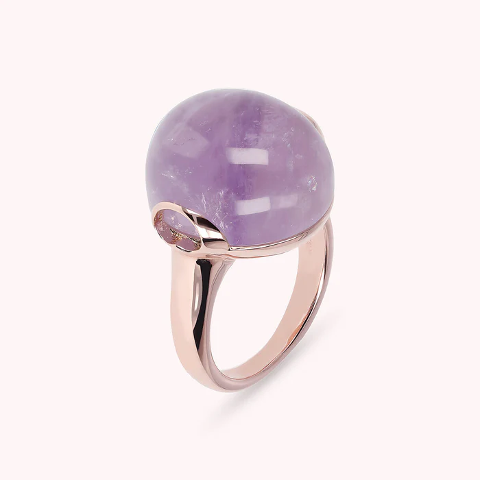 Gioielleria De Santis BRONZALLURE Anello Cocktail con Pietra Naturale Tonda misura 20