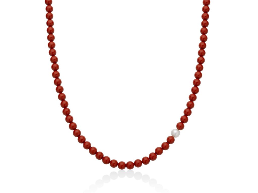 Gioielleria De Santis MILUNA  Collana collezione Terra e Mare PCL6700 Pasta di Corallo Rosso 62cm
