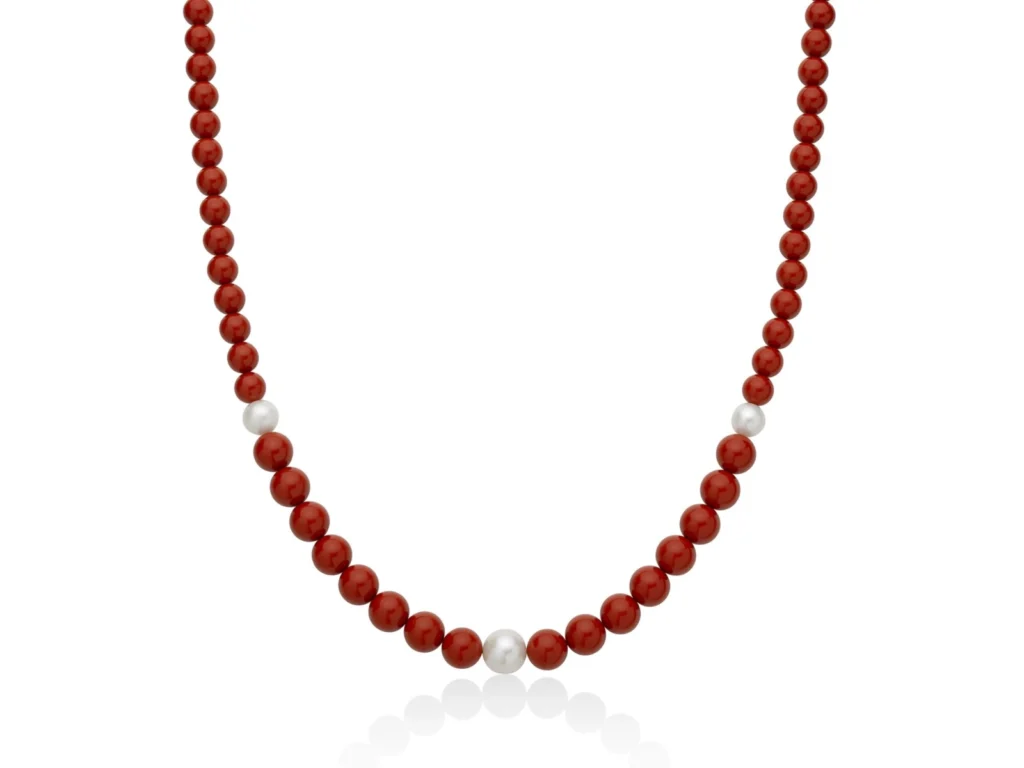 Gioielleria De Santis MILUNA Collana Miluna collezione Terra e Mare PCL6703 Pasta di Corallo Rosso 62cm