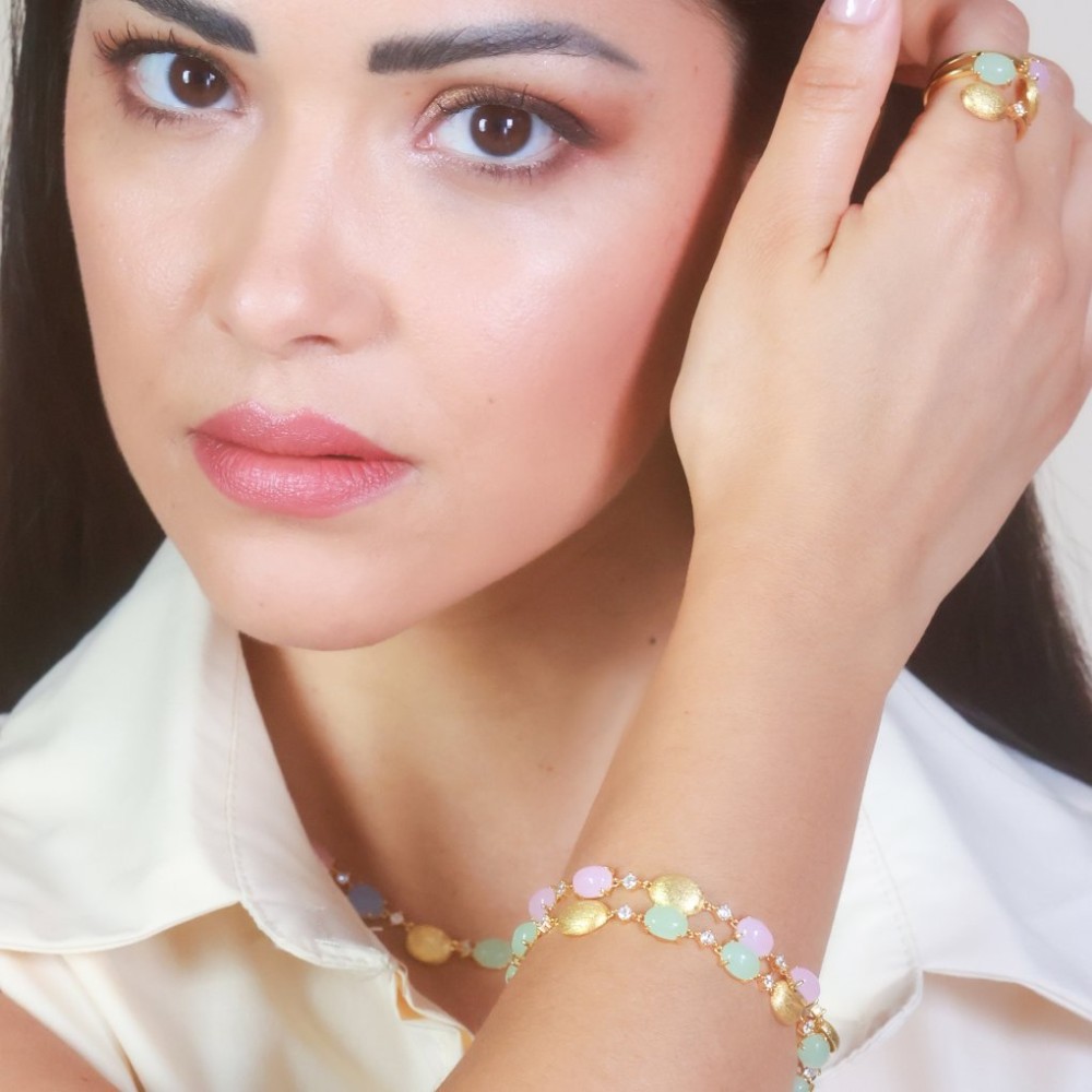 MARCELLO PANE Bracciale milky - Venice BLU - immagine 2