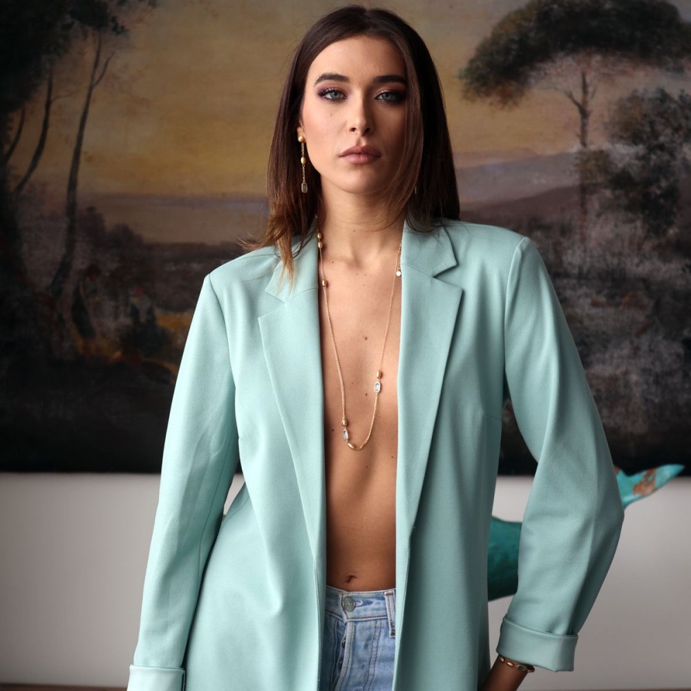 MARCELLO PANE Collana sassi square mint - Itaca Colors - immagine 2