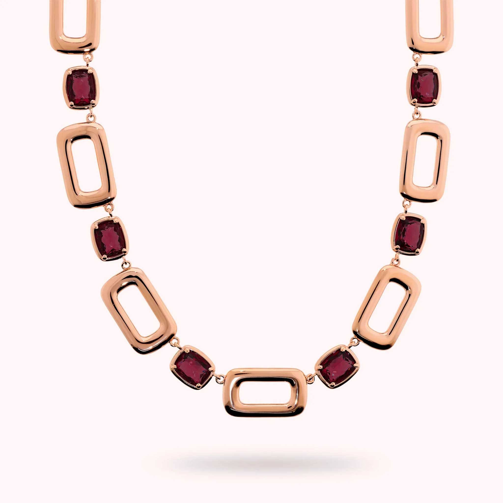 Gioielleria De Santis BRONAZALLURE Collana Maglie Rettangolari e Prisma Gem a Baguette