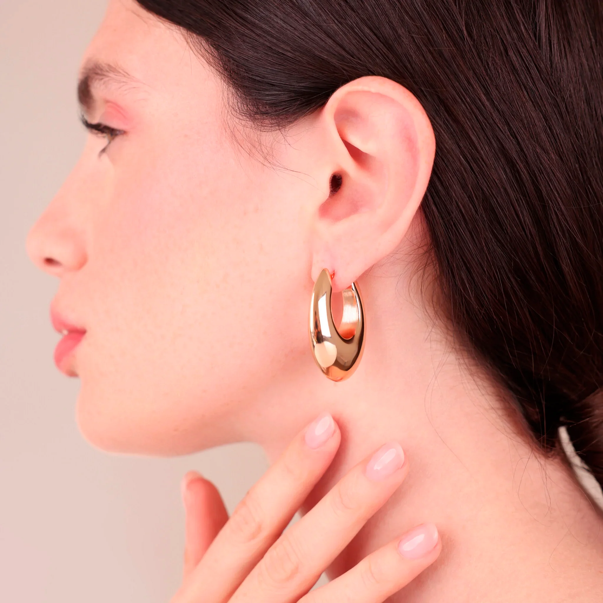 BRONZALLURE Orecchini a Cerchio Elettroformati Graduati - immagine 4