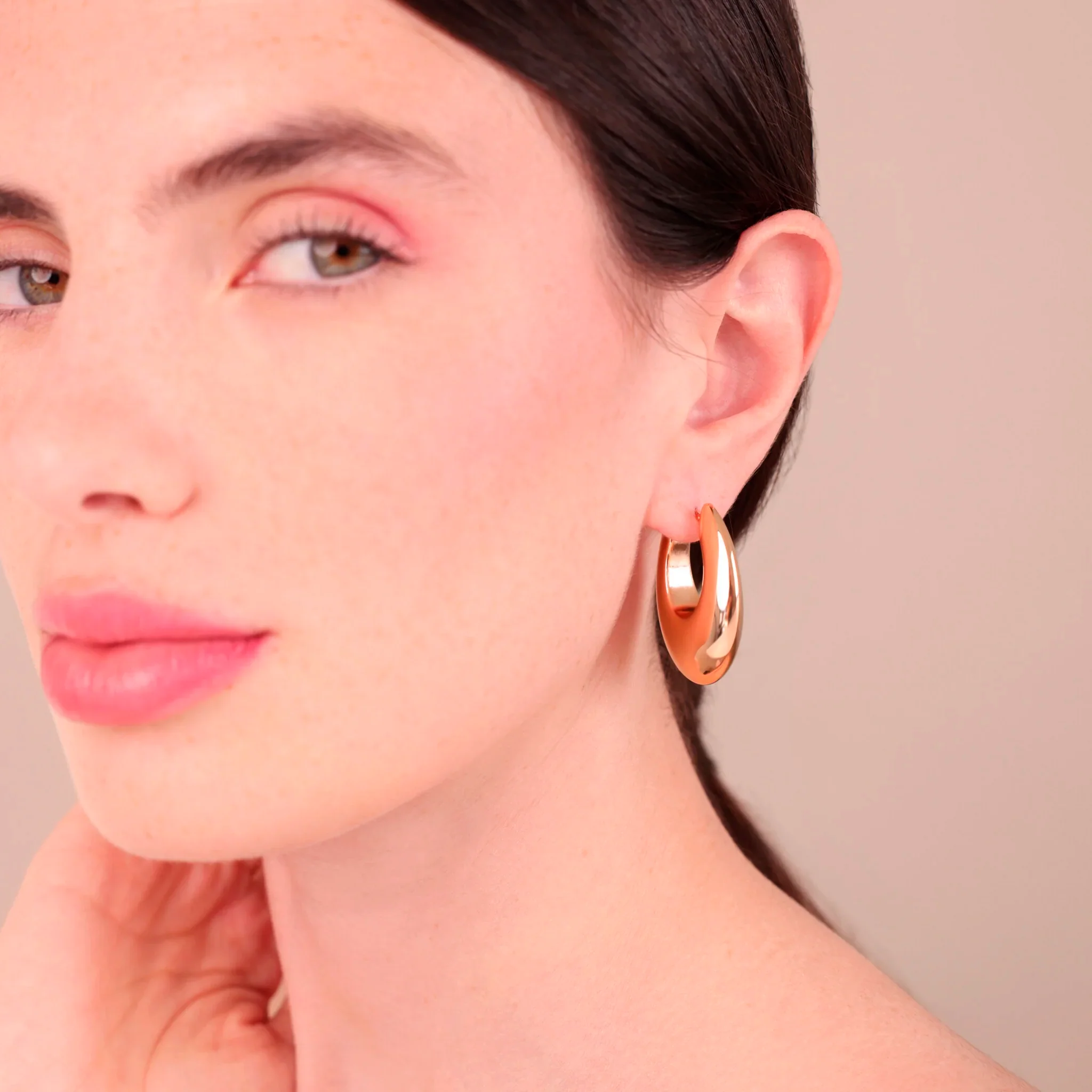 BRONZALLURE Orecchini a Cerchio Elettroformati Graduati - immagine 2