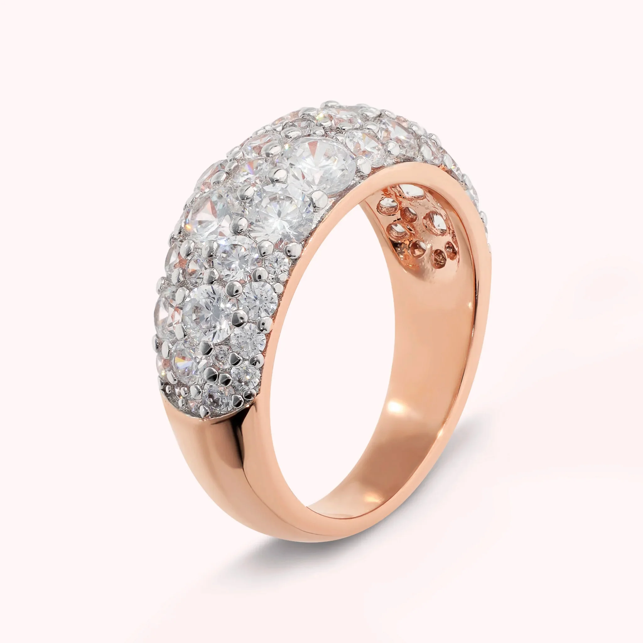 Gioielleria De Santis BRONZALLURE Anello Graduato con Pavé di Cubic Zirconia MISURA 20