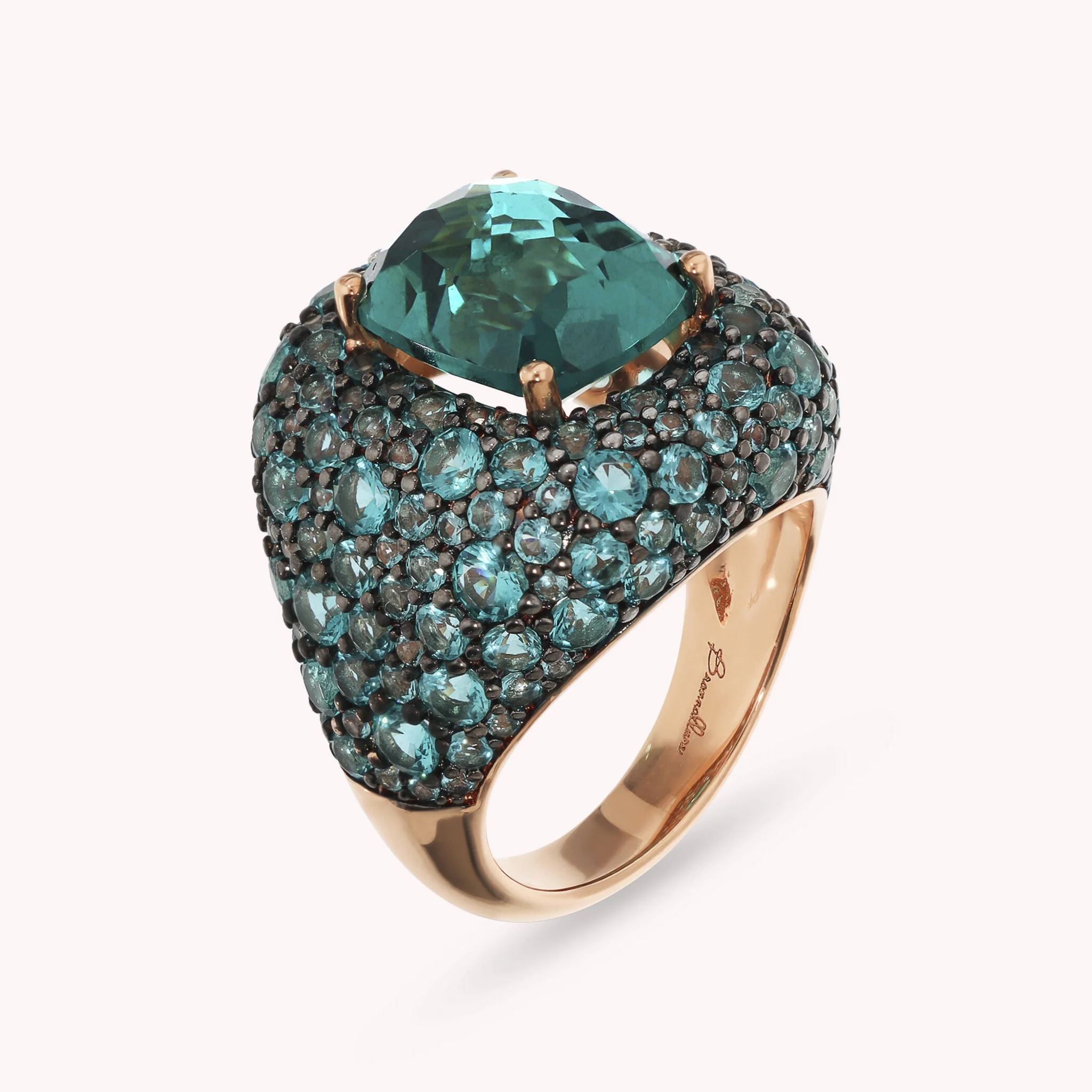 Gioielleria De Santis BRONZALLURE  Anello Chevalier Graduato con Prisma Gem e Pavé MISURA 18