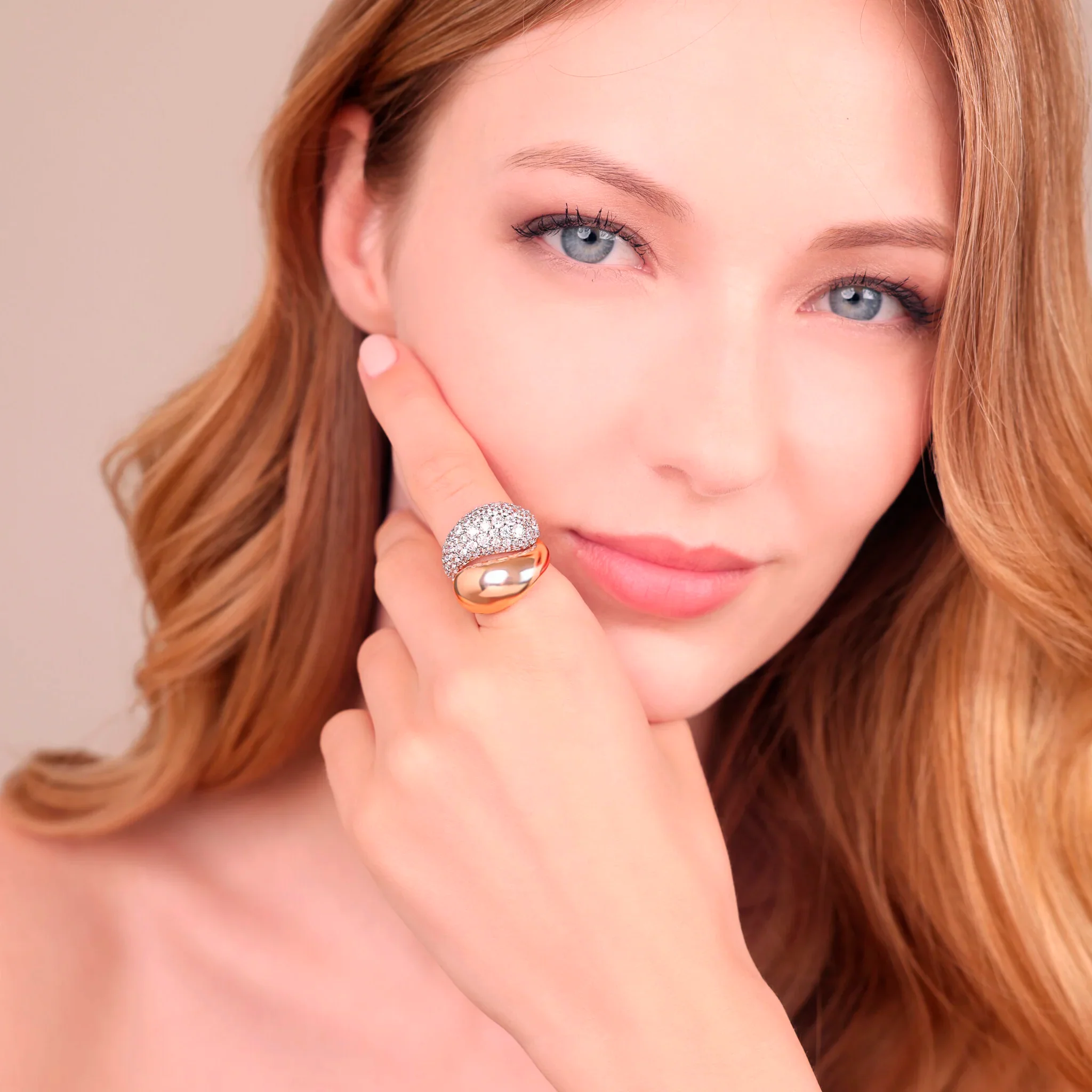 BRONZALLURE Anello Contrarié Lucido e con Pavé di Cubic Zirconia MISURA 20 - immagine 4