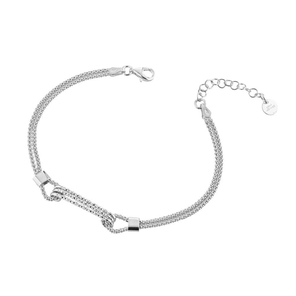 Gioielleria De Santis MARCELLO PANE  Bracciale cordini – Petite Boules BIANCO