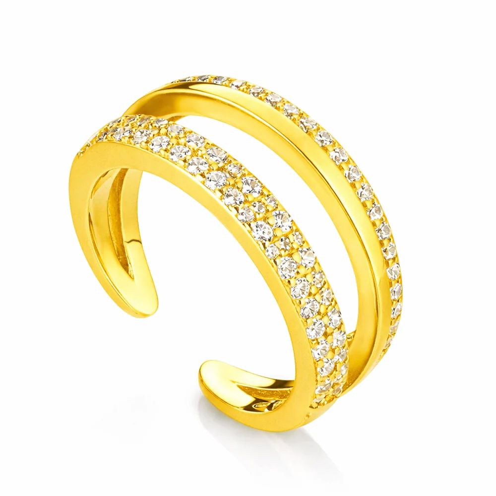 Gioielleria De Santis MARCELLO PANE Anello da Donna Doppia Riviera MISURA 14