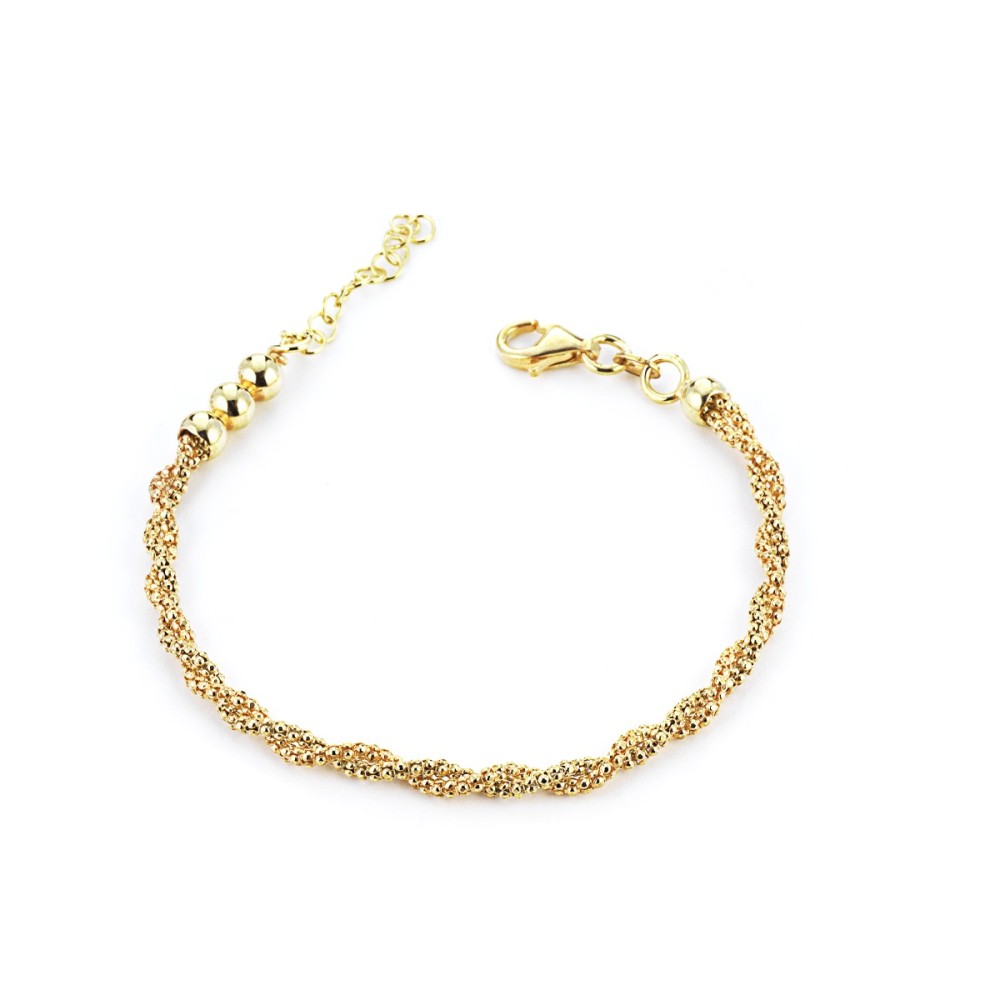 Gioielleria De Santis MARCELLO PANE Bracciale intreccio – Petite Boules GIALLO