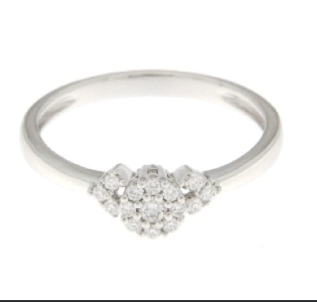 Gioielleria De Santis Anello Giorgio Visconti Oro Bianco 18 kt con Diamanti ct 0,14 – Ref. ABX17664