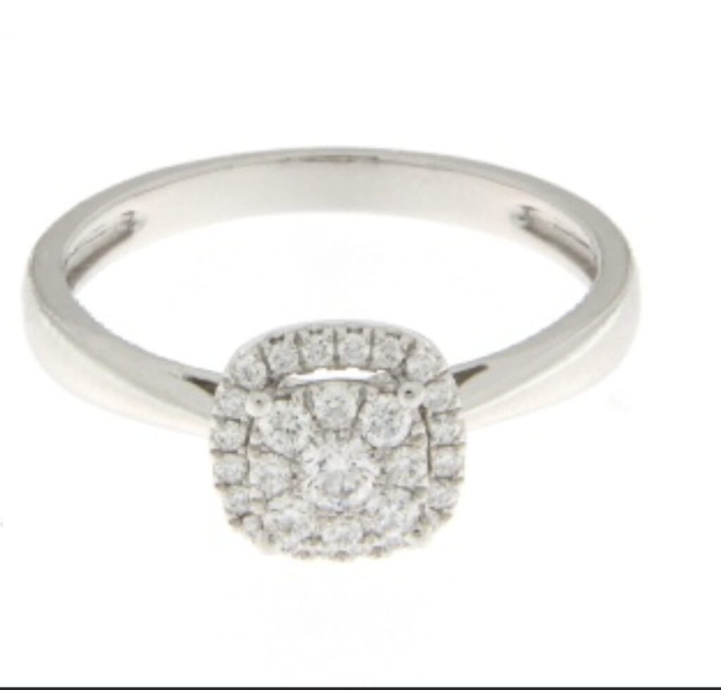 Gioielleria De Santis Anello Giorgio Visconti Oro Bianco 18 kt con Diamanti ct 0,27 – Ref. ABX1766