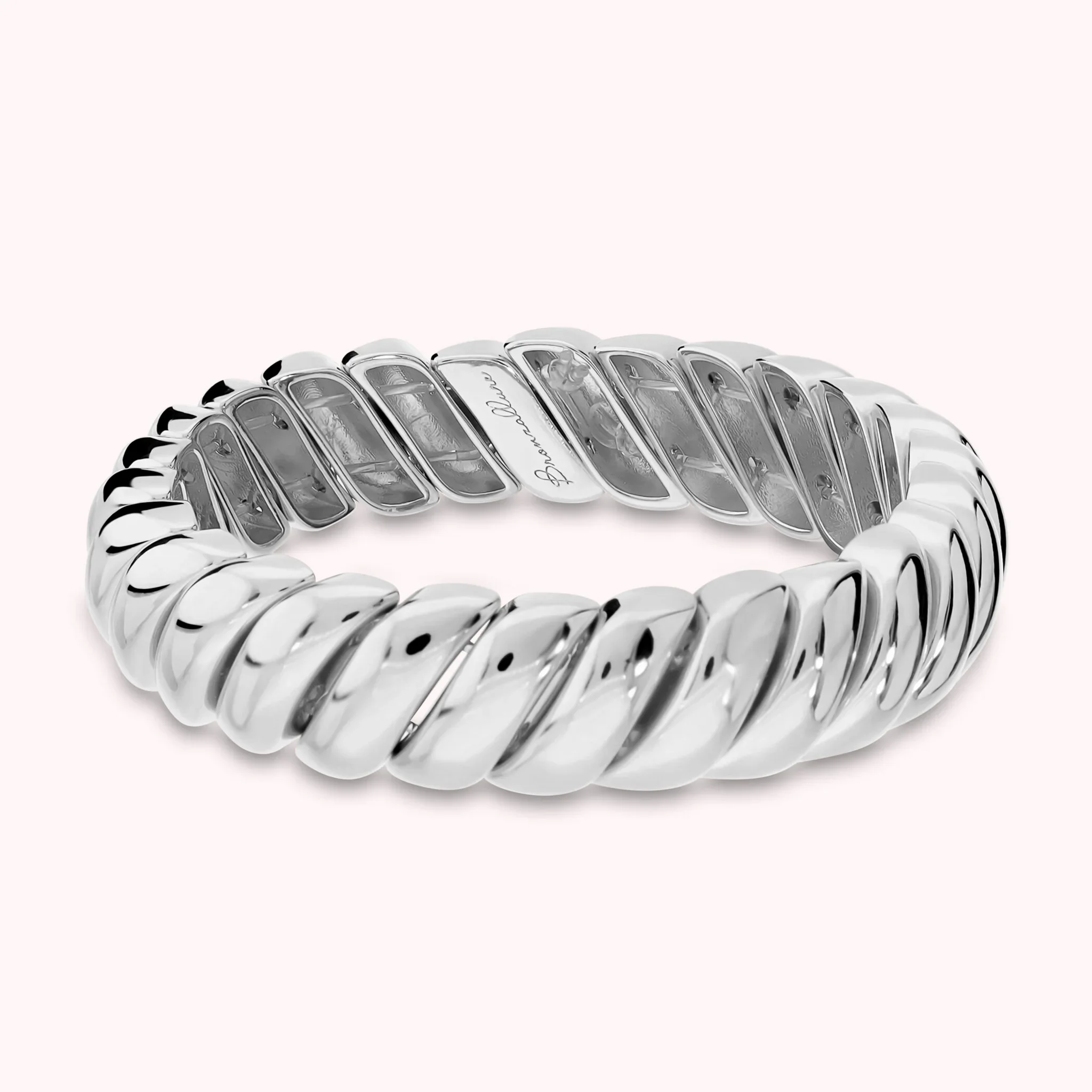Gioielleria De Santis BRONZALLURE Bracciale Elastico Estensibile con Design a Tubogas Placcato Oro 18Kt