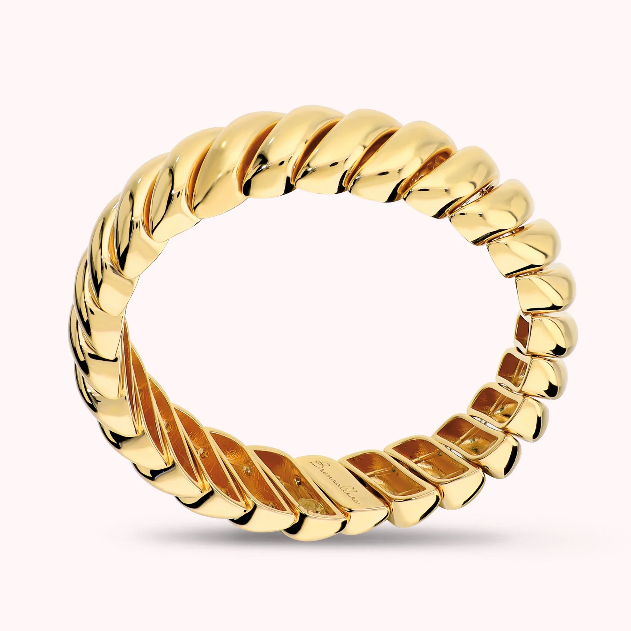 BRONZALLURE Bracciale Elastico Estensibile con Design a Tubogas Placcato Oro 18Kt - immagine 2