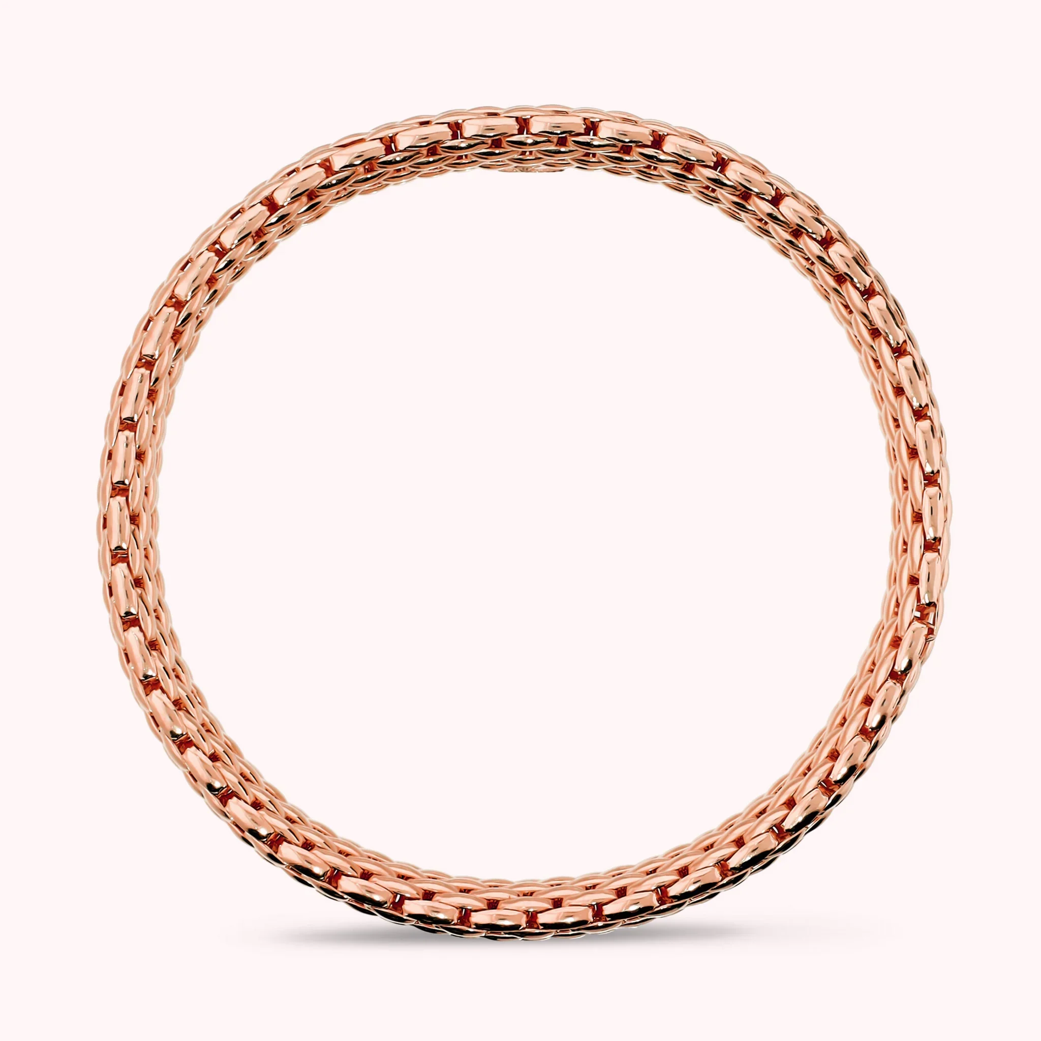 BRONZALLURE Bracciale Tubolare Mesh Elastico Placcato Oro 18Kt - immagine 2