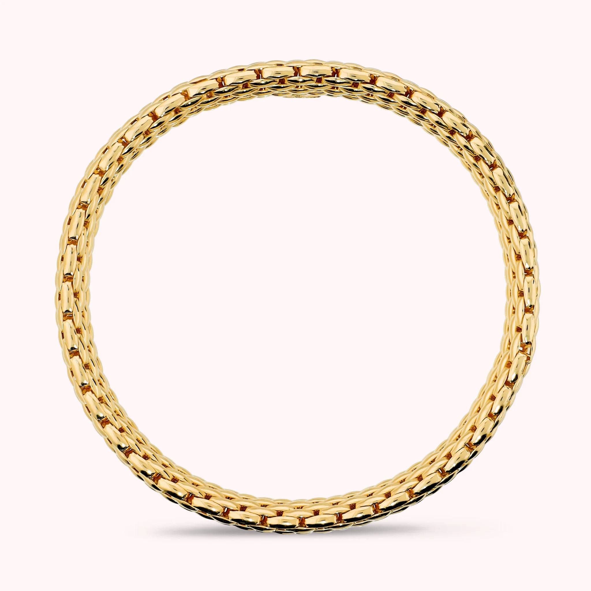 BRONZALLURE Bracciale Tubolare Mesh Elastico Placcato Oro 18Kt - immagine 2