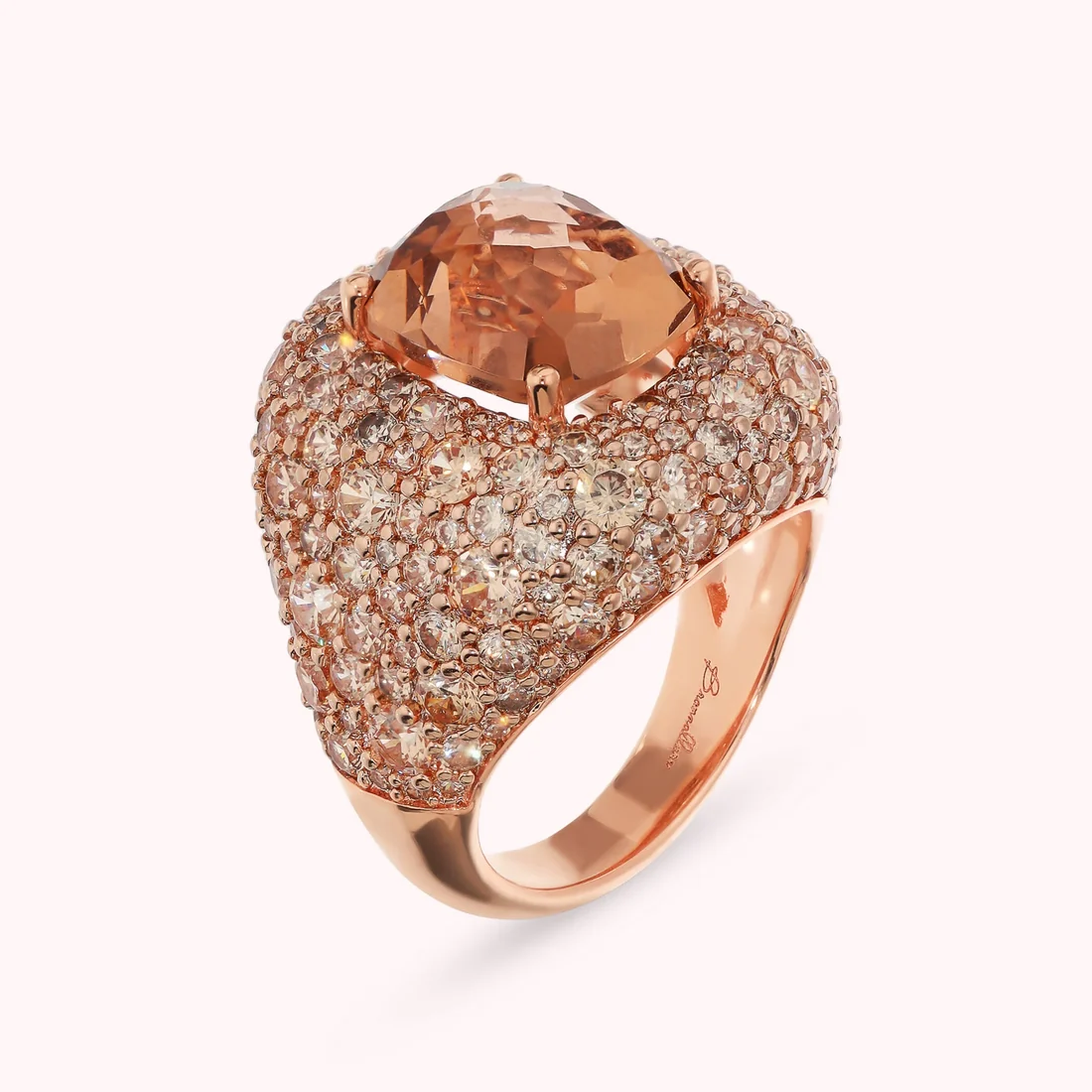 Gioielleria De Santis BRONZALLURE Anello Cocktail Graduato con Prisma Gem e Pavé