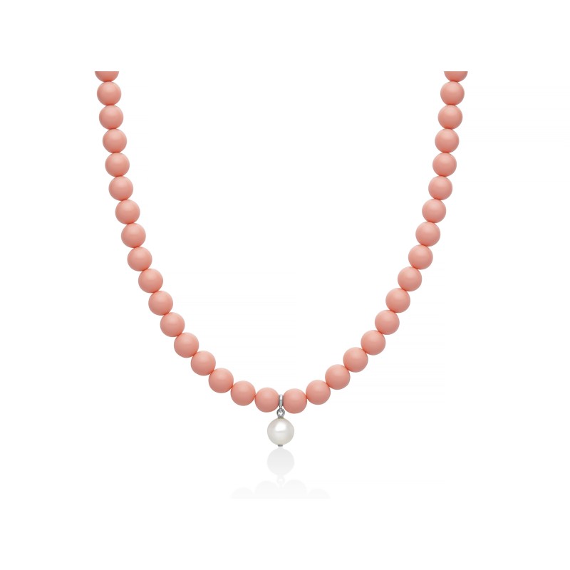 Gioielleria De Santis MILUNA Collana girocollo Terra e mare PCL6779 corallo rosa