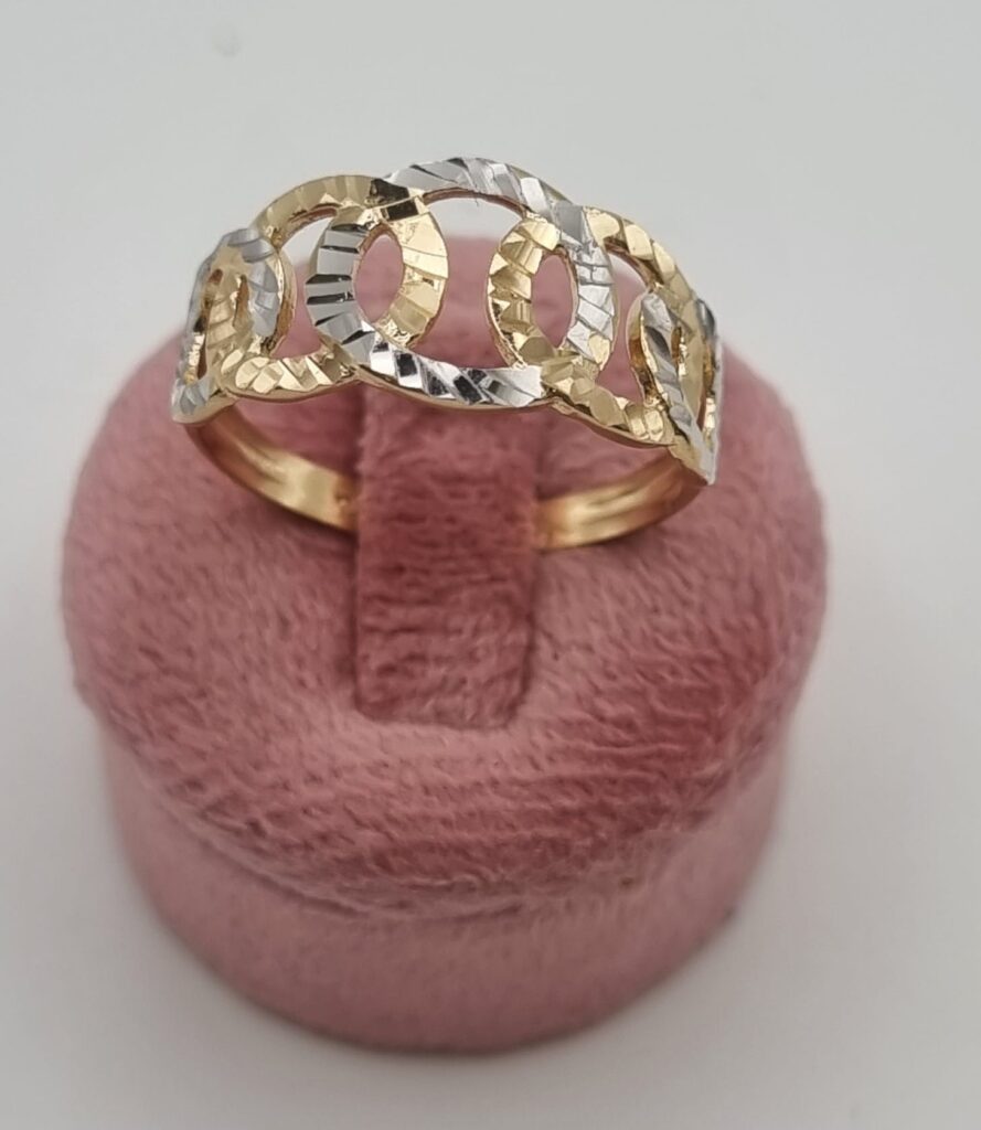 Gioielleria De Santis Anello da donna in oro bianco e giallo 750 – 18 kt