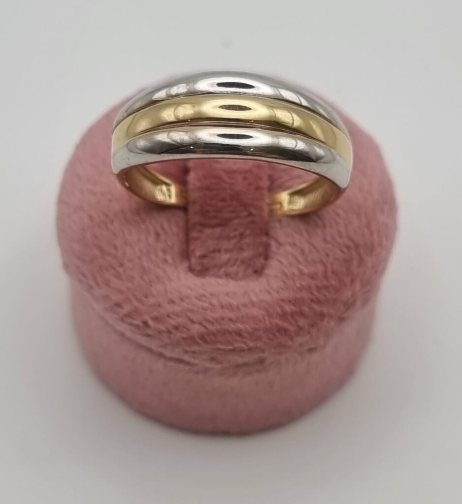 Gioielleria De Santis Anello da donna in oro bianco e giallo 750 – 18 kt