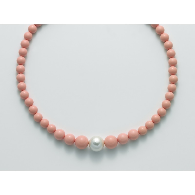 Gioielleria De Santis MILUNA  Collana collezione Terra e Mare PCL5317 Corallo rosa 43 cm