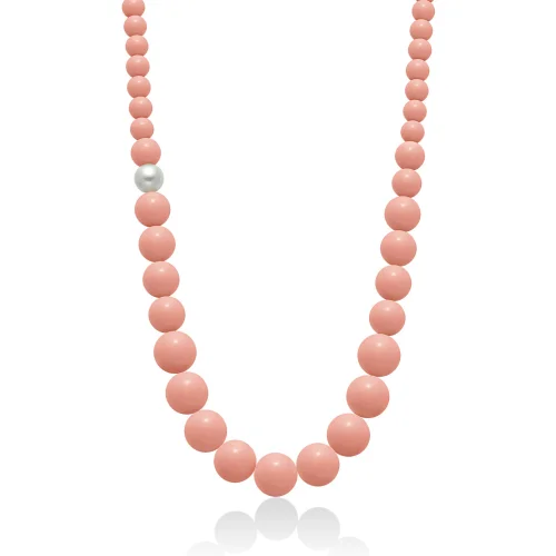 Gioielleria De Santis MILUNA  Collana collezione Terra e Mare PCL5077 Corallo rosa 60 cm